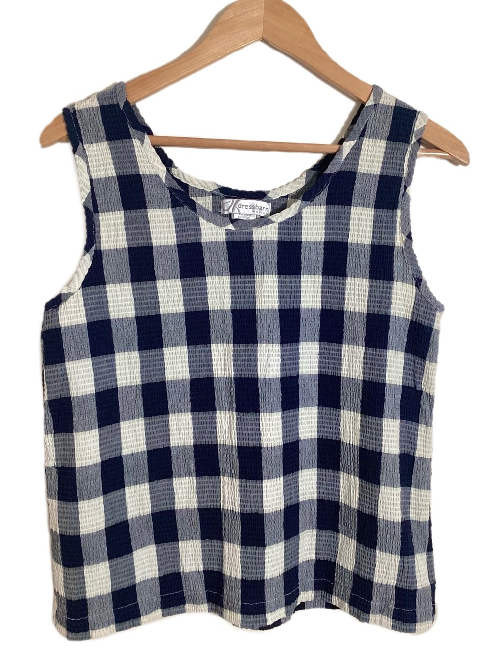 Dressbarn Vtg Gingham Tank Size 14/16 - Picture 2 of 12